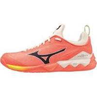 Mizuno Wave Luminous 2 Court Shoes Orange Womens Netball Sports Comfort Trainers