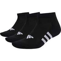 adidas Performance Cushioned 3 Pack Low Socks Black Arch Support Gym Low Cut