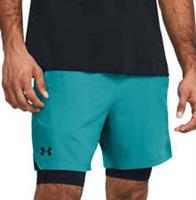 Under Armour Vanish Woven Mens Training Shorts Green 2 In 1 Compression Gym - S Regular