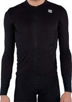 Sportful Strike Mens Cycling Jersey Black Long Sleeve Bike Ride Breathable Top - 2XL Regular