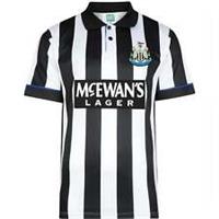 Score Draw Newcastle United 1995 Retro Mens Football Shirt Short Sleeve T-Shirt - M Regular