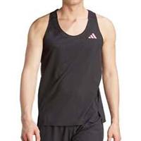 adidas Adizero Mens Running Vest Black Run Lightweight Breathable Tank Top - L Regular