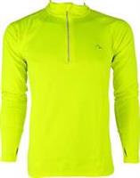 More Mile Vivid Mens Running Top Yellow Long Sleeve Half Zip Run Hi Vis Jogging - XL Regular