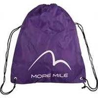 More Mile Logo Drawstring Gym Sack Purple Travel Training Backpack Bag Workout