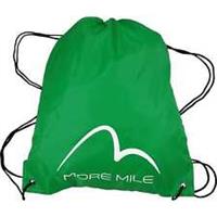 More Mile Logo Drawstring Gym Sack Green Travel Training Backpack Bag Workout