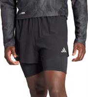 adidas Ultimate Mens Running Shorts Black 2 In 1 Twin Short Run Breathable - S Regular