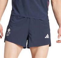 adidas Adizero Team GB Mens Split Running Shorts Blue Lightweight Lined Run - L Regular