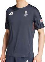 adidas Adizero Team GB Mens Running Top Blue Short Sleeve Lightweight T-Shirt - S Regular