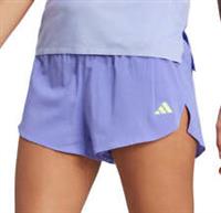 adidas Adizero Gel Womens Running Shorts Blue Zip Pocket Reflective Run Jogging