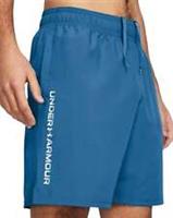 Under Armour Tech Woven Wordmark Mens Training Shorts Blue Gym Excerise Workout - M Regular