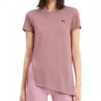 Puma Studio Lace Womens Training Top Pink Short Sleeve Gym Breathable T-Shirt - XS Regular