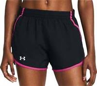 Under Armour Fly By Womens Running Shorts Black 3 Inch Lightweight Zip Pocket