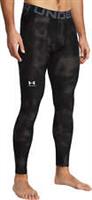 Under Armour HeatGear Mens Training Tights Black Printed Gym Base Layer Workout - S Regular