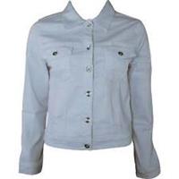 Amara Reya AR Feather Womens Denim Jacket Blue With Pockets Coat Ladies - S Regular