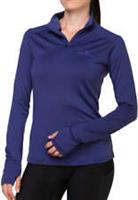 Ronhill Tech Merino Womens Running Top Blue Long Sleeve Half Zip Run Lightweight - XL Regular