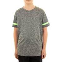 More Mile Marl Boys Running Top Grey Short Sleeve Junior Kids Run T-Shirt Youth - UK Size Juniors