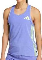 adidas Adizero Promo Womens Running Vest Blue Run Lightweight Training Tank Top - M Regular