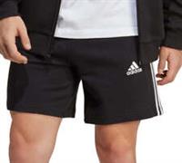 adidas Essentials 3 Stripes Mens Shorts Black Stylish Pockets Elasticated Short