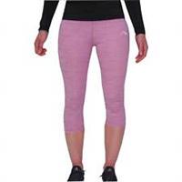 More Mile Heather Womens Running Tights Pink 3/4 Capri Run Lightweight Sports