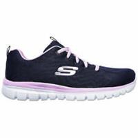 Skechers Graceful Womens Training Shoes Navy Gym Workout Cushioned Trainers