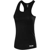 TCA Air Racerback Womens Training Vest Black Workout Fitness Breathable Tank Top