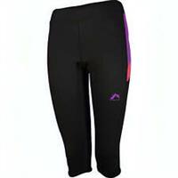 More Mile More-Tech Womens Running Tights Black 3/4 Capri Run Sports Training - 2XS Regular