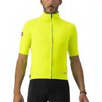 Castelli Perfetto RoS Light Mens Cycling Jersey Yellow Short Sleeve Bike Top - S Regular