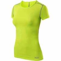 TCA Pro Performance Womens Baselayer Running Top Green Short Sleeve Run T-Shirt - XS Regular