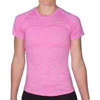 More Mile Heather Girls Running Top Pink Short Sleeve Junior Kids Run T-Shirt