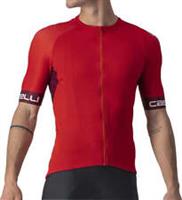 Castelli Entrata VI Mens Cycling Jersey Red Short Sleeve Reflective Bike Top - 3XL Regular