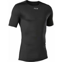 Fox TecBase Mens Cycling Base Layer Black Short Sleeve Bike Ride Top Jersey - S Regular