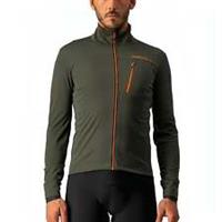 Castelli GO Mens Cycling Jacket Green Windproof Reflective Softshell Lightweight