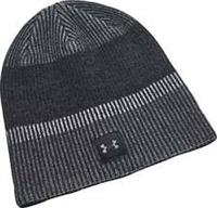 Under Armour Launch Reflective Running Beanie Black Run Hat Mens Womens