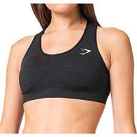 Gymshark Vital Seamless Womens Sports Bra Black Support Padded Moisture Wicking
