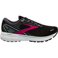 Brooks Ghost 14 Womens Running Shoes Black Cushioned Comfort Sports Run Trainers