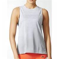 adidas Boxtank Melange Womens Vest White Workout Fitness Sleeveless Tank Top