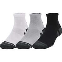 Under Armour Performance Tech 3 Pack Quarter Socks Grey Mens Cushioned Gym