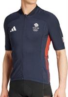 adidas Team GB Mens Cycling Jersey Blue Short Sleeve Full Zip Bike Ride Top