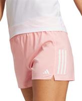 adidas Own The Run Womens Running Shorts Pink 4 Inch Lightweight Zip Pocket