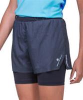 Ronhill Tech Race Twin Womens Running Shorts Black 2 In 1 Twin Short Run Sports