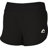 More Mile Excel Womens Running Shorts Black Zip Pocket Lined Reflective Run