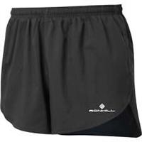 Ronhill Core Racer Mens Running Shorts Black Lined Breathable Reflective Run