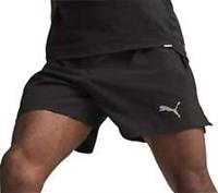 Puma Run Velocity Ultraweave Mens Running Shorts Black 5 Inch Zip Pocket Jogging