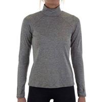 More Mile Train To Run Womens Funnel Neck Running Top Grey Long Sleeve Jogging - L Regular