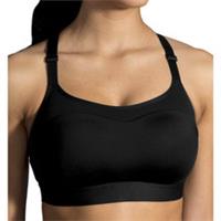 Brooks Dare Racerback Womens Sports Bra Black Breathable Moisture Wicking Run - Size Regular