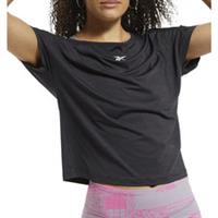 Reebok ActivChill Boxy Womens Training Top Black Short Sleeve Gym T-Shirt Ladies - XS Regular