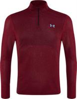 Under Armour Seamless Stride Mens Running Top Red Long Sleeve Half Zip Run - M Regular