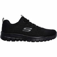 Skechers Graceful WIDE FIT Womens Training Shoes Black Gym Workout Trainers