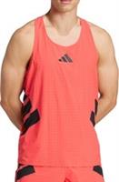 adidas Adizero Road To Records Mens Running Vest Red Run Lightweight Tank Top - XL Regular