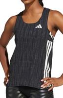 adidas Adizero Womens Running Vest Black Run Sleeveless Round Neck Tank Top